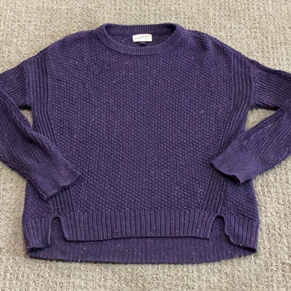 Universal Thread Purple Crew Neck Sweater - Picture 1 of 6